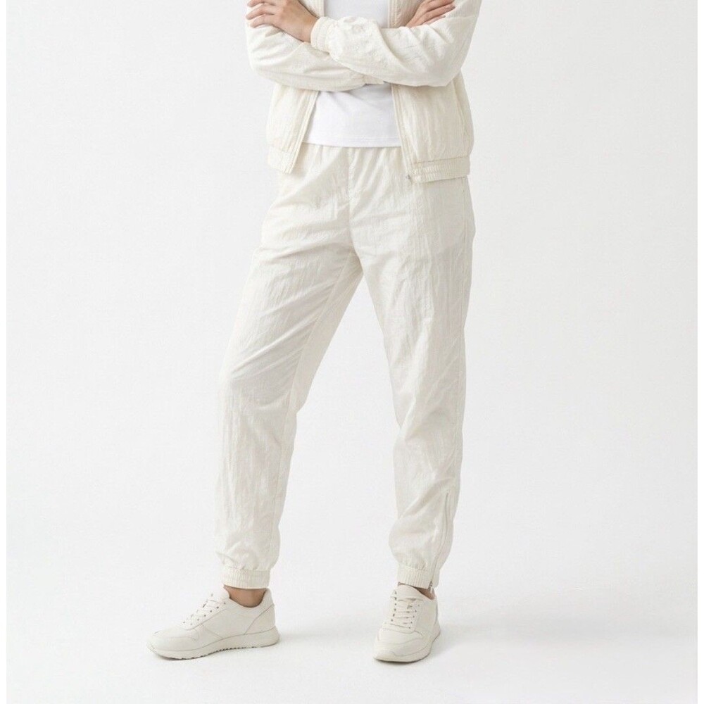 Vintage 80s Casual Pants Size M Women’s Track Joggers Pants Elastic Waist Lined